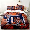 Detroit Tigers 3pc Set Perfect for Bedroom Use Comfortable Bedding Set Includes a Duvet Cover and Two Pillowcases Ideal Birthday or Christmas Gift