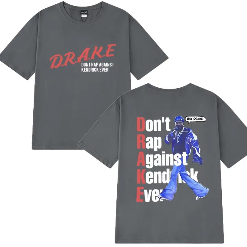 

Горячая Распродажа Kendrick Lamar Say Drake Meme Graphic T Shirt Unisex Vintage Hip Hop Short Sleeve T Shirts Men Women 100% Cotton Tops XXXL
