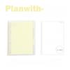 Planwith Friends Program, Soft Back Loose-leaf Book 360 Degree Fold Workbook Middle School Student B5 Horizontal Line Notebook