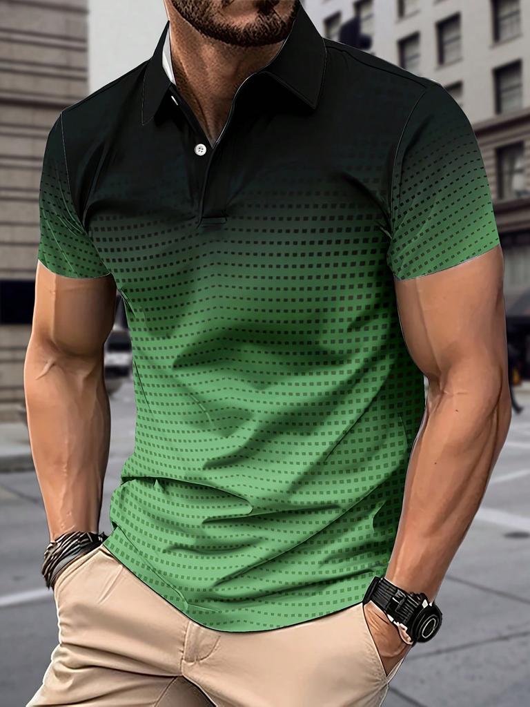 Stylish monogram polo shirt with icy-cool fabric, ideal for daily wear and casual occasions.