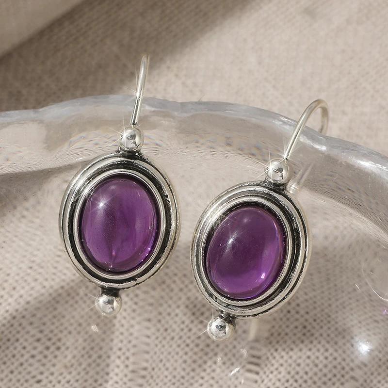 Retro Elegant Imitation Pearl Round Silvery Plated Pendant Earrings Women Handcrafted Copper Jewelry Accessories Exquisite Gifts