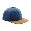 Faux Suede Flat Peak Snapback Cap