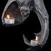 Novo Porta-Velas Tealight de Morcego Castiçal de Halloween Estátua de Morcego Castiçal Pendurado para Jardim Luz Jardim Casa Decoração de Halloween