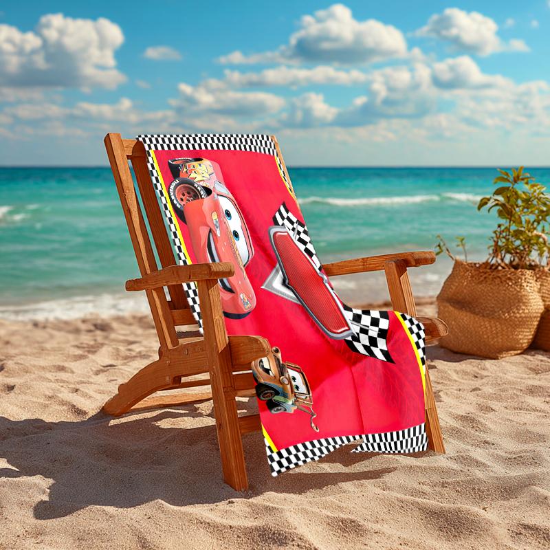 Lightning McQueen Beach Towel Outdoor Camping Beach Towel for Vacation Swim Outdoor Pool Absorbent Bath Towel