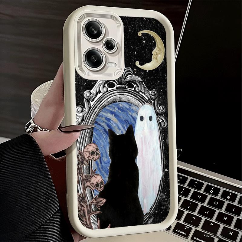 Phone Case for Xiaomi Redmi Note 15 14 13 Pro Plus Black Cat Witch Aesthetics Shell 12S 11 11S 11T 5G 14S Soft Silicone Funda