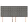 Tête de lit - Maison Exclusive - Gris foncé - 160x5x118/128 cm - Hauteur réglable