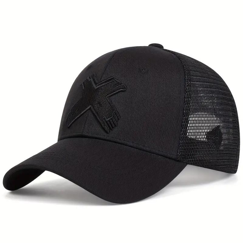 2025 Simple and Personalized New Breathable Mesh Hat X Embroidered Street Hip Hop Hat Outdoor Leisure Sunshade Hat Baseball Hat