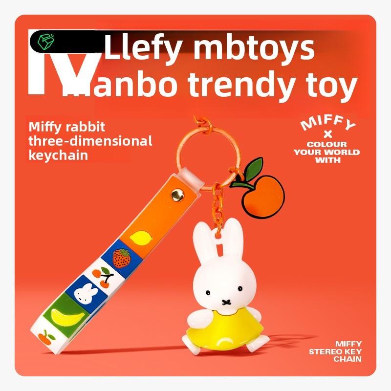 

Rabbit Keychain With Fruit Resin 3d Pendant For Car And Accessories Travel Apple