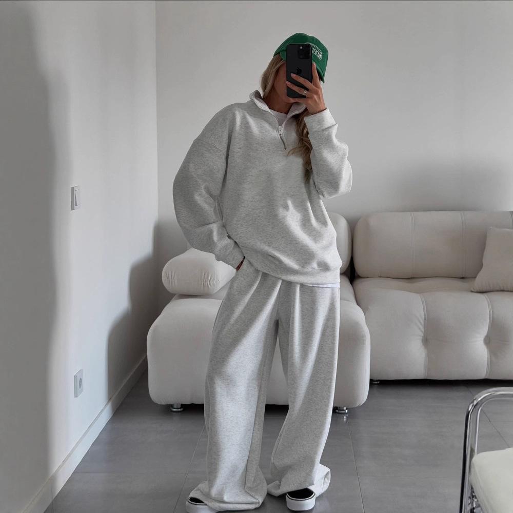 Damen Leuchtgelbes Kapuzenpullover und Jogginghosen Set mit Kordelzug Lässiger Streetwear Zweiteiler