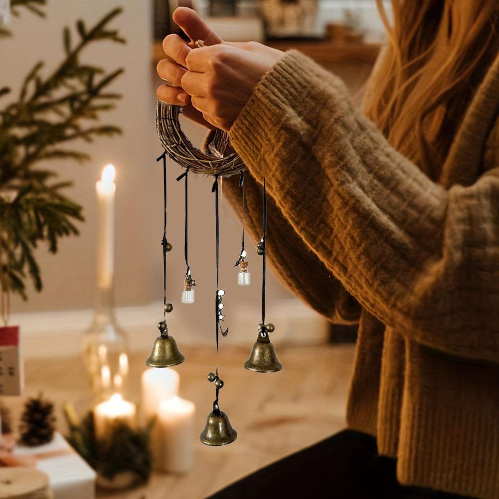 Enchanting Decorative Witch Bells Decorative Bells Witchcraft Wind Chimes Bronze Material Dispels Negative Energies