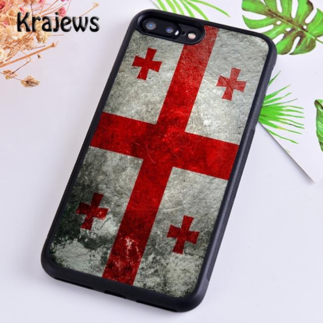 Krajews Georgia Grunge Flag Soft Phone Case Cover For iPhone 17 Air 16 15 14 plus 11 12 13 pro max Plus coque Fundas
