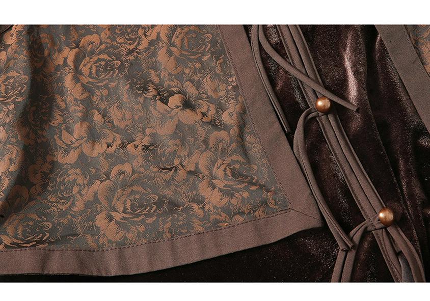 Elegant Autumn Two-Piece Retro Chinese Top for Moms and Seniors