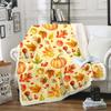 Boys Thanksgiving Gnome Throw Blanket Fall Maple Leaf Flannel Blanket,Pumpkin Farm Harvest Fleece Blanket Rustic Farmhouse Decor