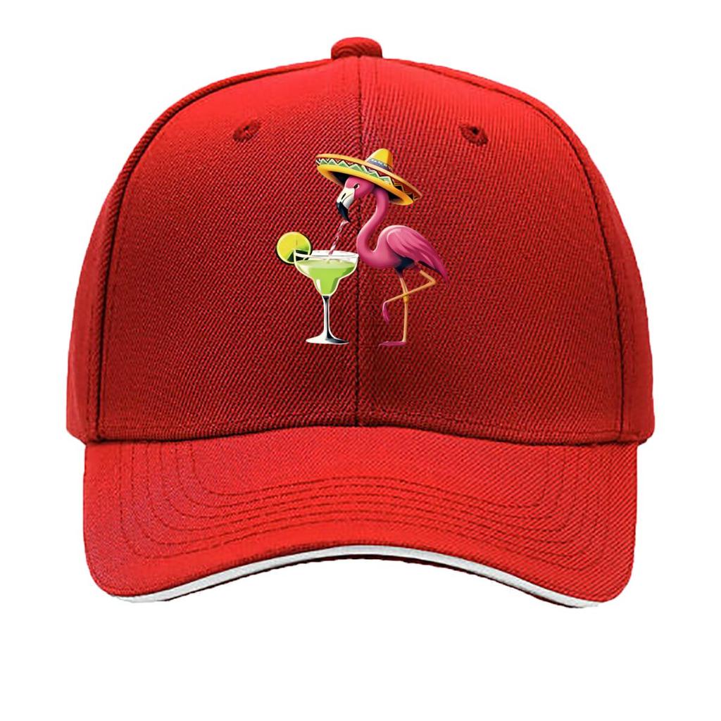 MLFO Flamingo Print Retro Adjustable Lightweight Hat Suitable for Shopping Vacation Fishing Fl Sandwich Baseball Cap