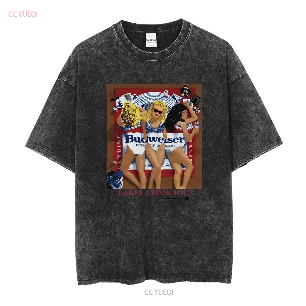 1989 Budweiser Vintage T Shirt Vintage Washed Comfortable Soft Stretched Casual Fashion Streetwear Top For Everyday Wear