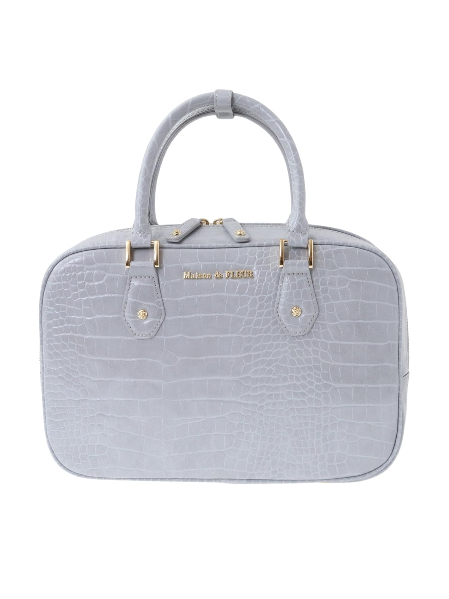 

Maison de FLEUR EC Exclusive Crocodile Embossed Bag, Saxe Blue, 8S43F0J0200