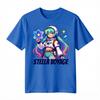 Stella Voyage Anime Space Girl With Star Print TShirt Unisex Unisex Casual Cotton Tee Short Sleeve Unisexga Cosmic Unisex Tops