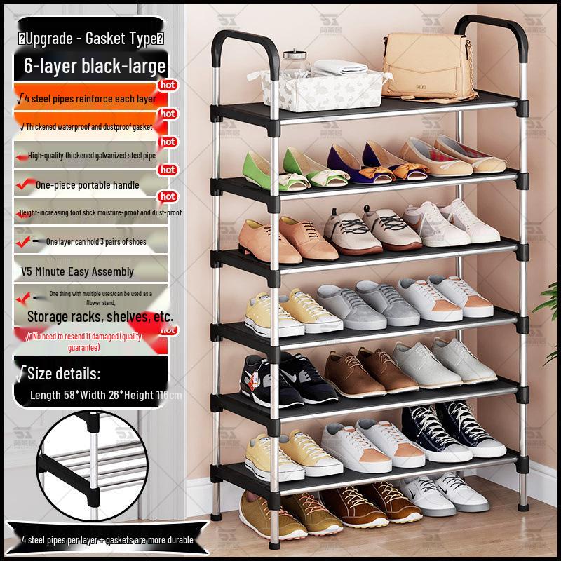 Slim Multi-Tier Shoe Rack for Entryway or Dorm