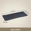 12.2-inch Black Frosted Melamine Rectangular Serving Platter