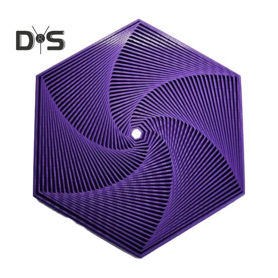 3D tištěná fraktální fidget šestiúhelníková senzorická hračka pro děti a dospělé s šestiúhelníkovým motivem, spirála, šestiúhelníková senzorická hračka