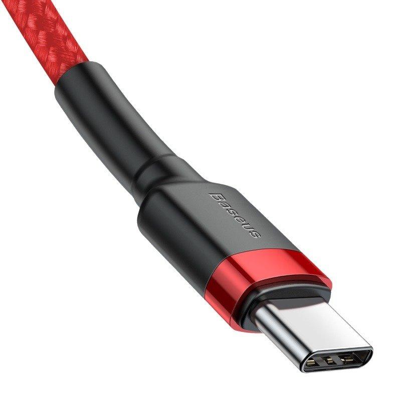 Kabel Usb-C Do Usb-C Pd Baseus Cafule Pd 2.0 Qc 3.0 60W 1M (Czerwony)