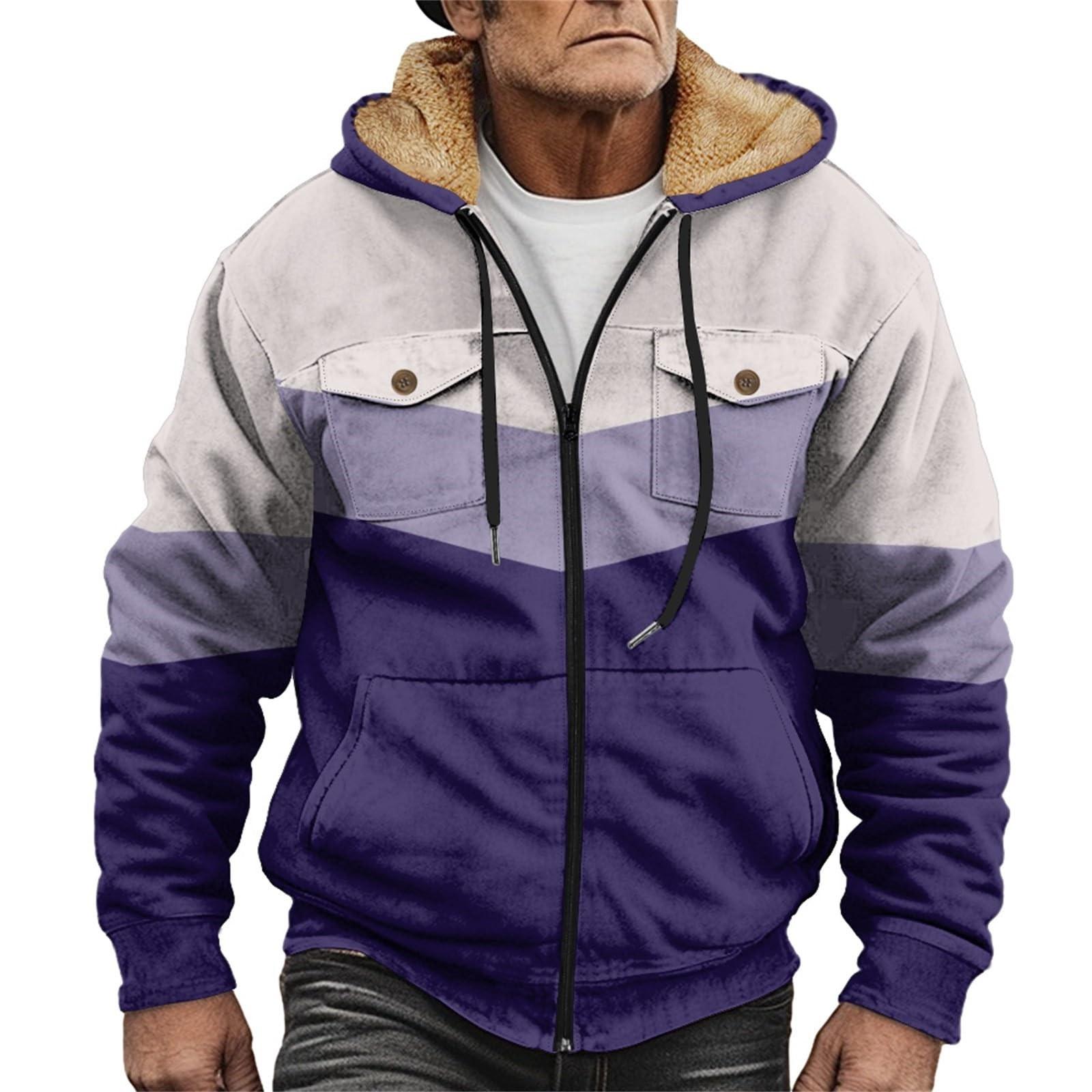 

Мужская утолщенная куртка на пуговицах с двойным карманом и карманной вставкой, хлопковая куртка XXXXL фиолетовый