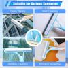 Mini Window Cleaning Squeegee 3 in 1 Multi Function Glass Mirror Microfiber Scrub Household Car Cleaner Tools