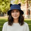Cotton Fisherman Hat Cute Ear Sun Hat Fashion Basin Hat  Women
