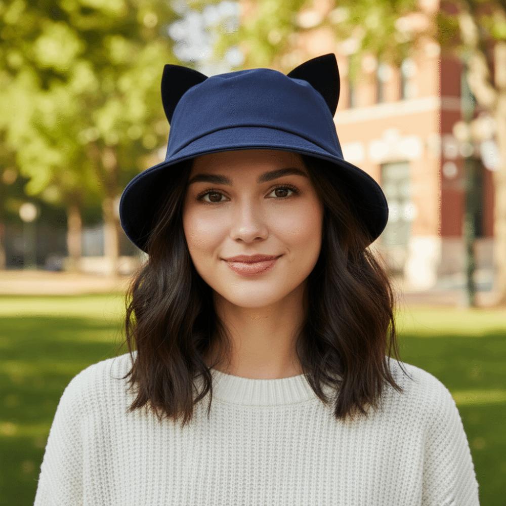 Cotton Fisherman Hat Cute Ear Sun Hat Fashion Basin Hat Women