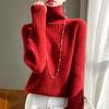 Women Sweater 100% Wool MODERN NEW SAGA Turtleneck Knit Pullover Thick Winter Jumpers Female Knit Tops