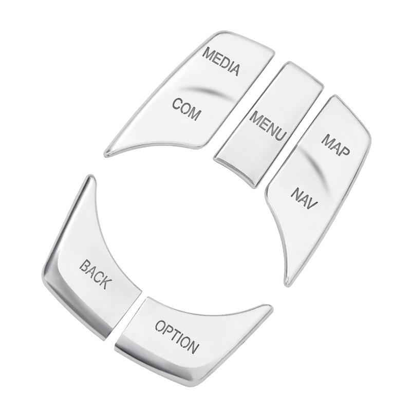 Chrome ABS Car Multimedia Button Cover Trim Parking Brake Button Sticker For BMW G01 G30 G38 5 Series 2017-2021 Auto