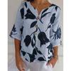 JPNTKY Women's Fashion Casual Short Sleeve V Neck Blouses & Shirts International Design