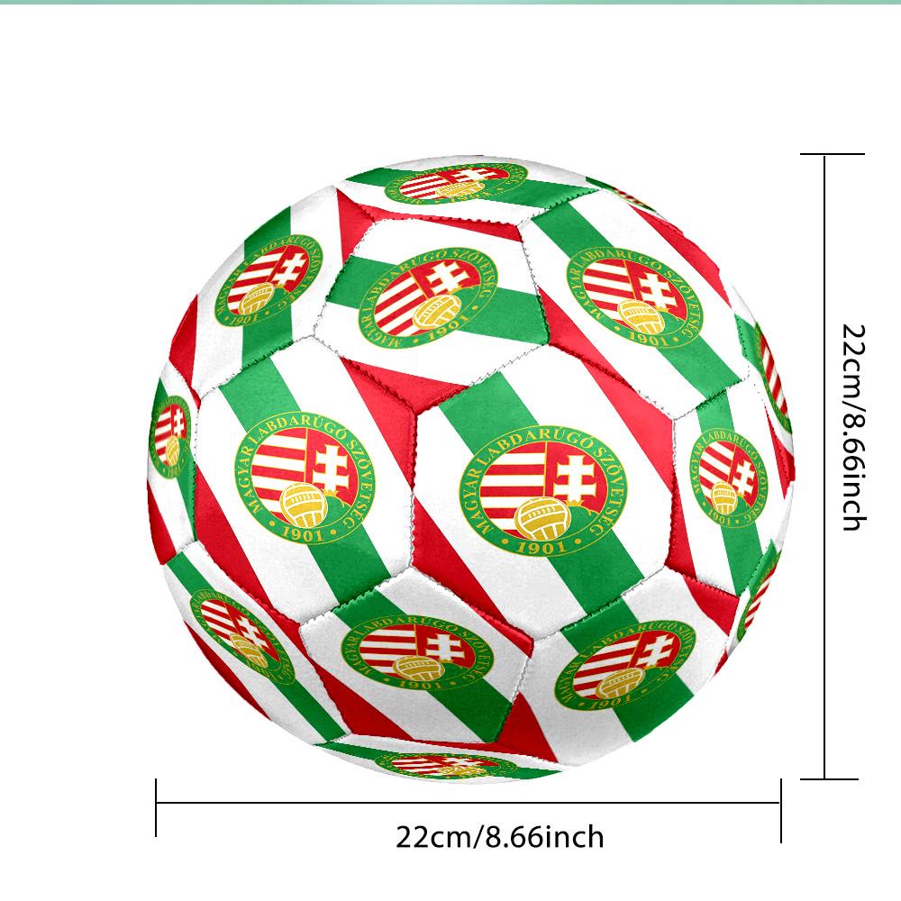 Hungarian Football Emblem Soccer Ball Size 5 Soccer Ball, Machine-stitched, Durable, Suitable for Training and Matches Fan Gift