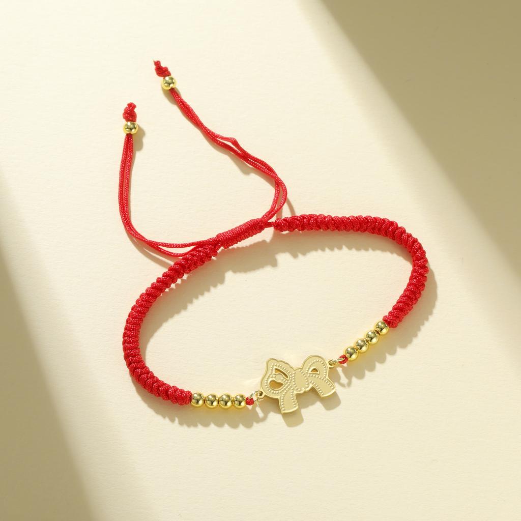 Stainless Steel Romantic Bowknot Bracelet Dainty Horse Pendant Bracelet Cute Pony Rope Bracelet for Women Jewelry Gift for He