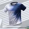 Men's Simple Geometric Pattern Training T-shirt Summer Fashion Outdoor Running Football T-shirt