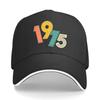 Retro Outline Birth Year Numeral Art Sandwich Baseball Cap Sun Cap Outdoor Workouts Hat