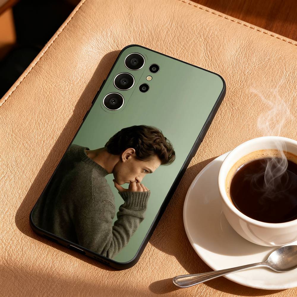 Cute H-Hollander G-Glam Tom Holland Phone Case For Samsung S26,S25,S24,S21,S22,S23,S30,Ultra,S20,FE,Lite,10,9,Black Cover