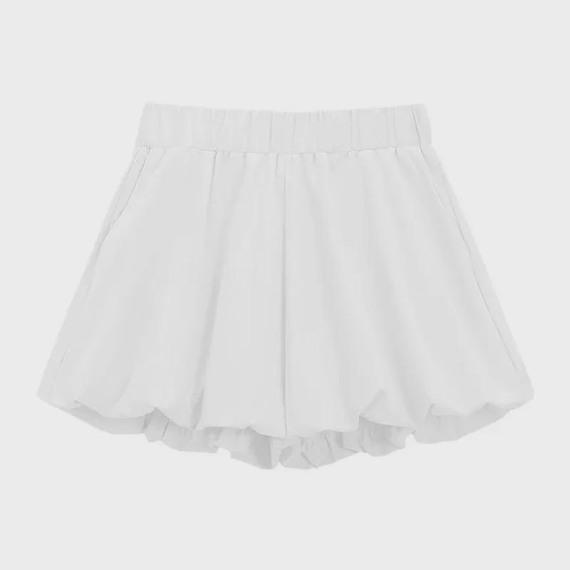 Women's 2024 Autumn Wide-Leg Elastic Waist Pumpkin Bloomers Shorts