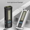 Dual Light Source Flashlight 800mAh Type C Charging   Portable COB LED Flashlight with Strong Magnetic