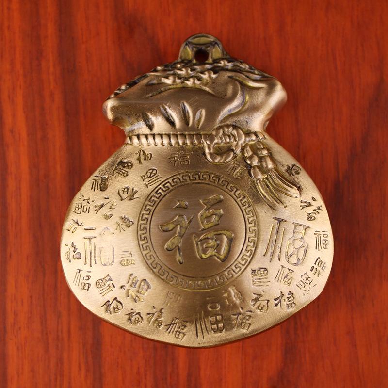 Retro Lucky Treasure Money Bag Turnable Handlebar Keychain Men's and Women's Car Pendant Creative Old Pendant