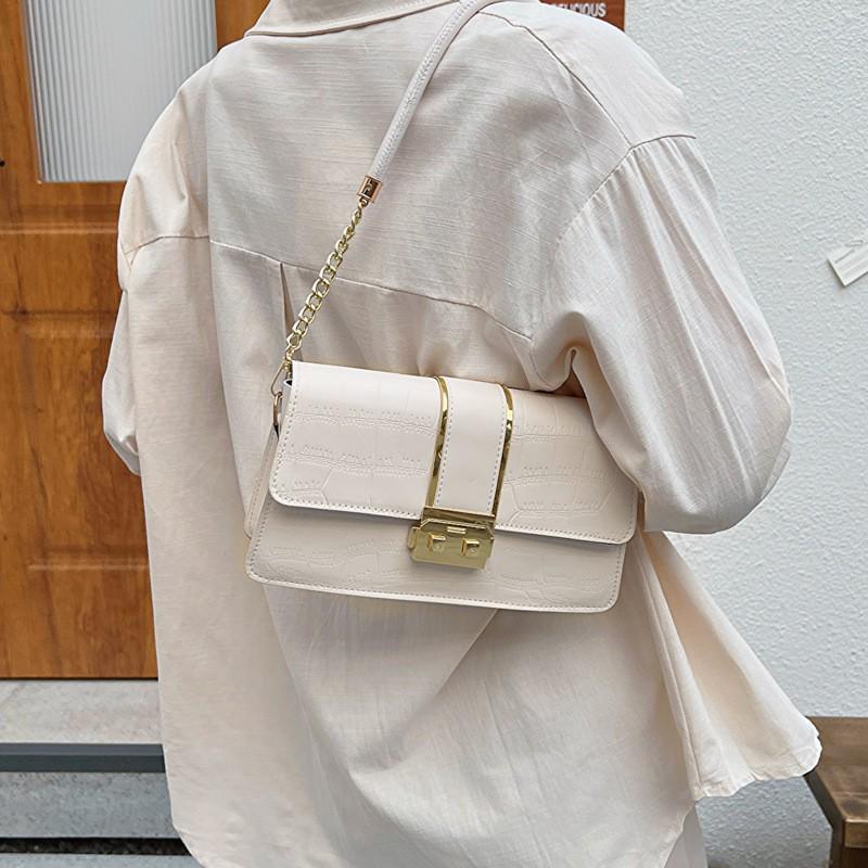 2025 Autumn Retro Minimalist Underarm Women's Shoulder Bag - Stylish Valentine's Day Chain Square Bag