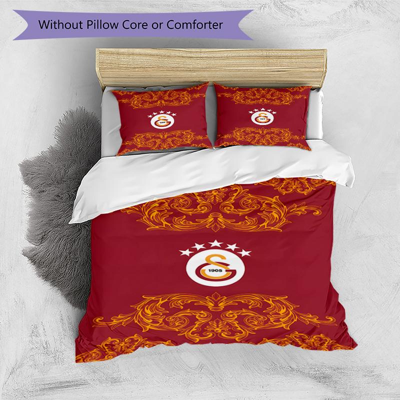 3pcs Football Team (2) Design Cover Set - HD Printed Bedding with 1 Cover and 2 Pillowcases - Perfect for Home and Dorm Decor