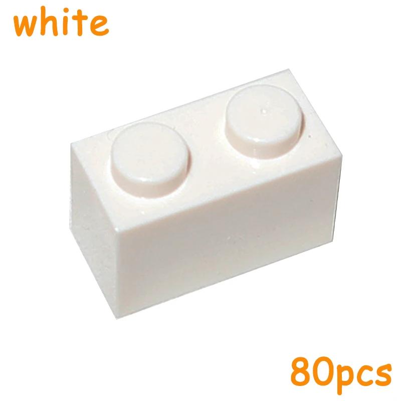 Non-Toxic 80Pcs 3004 3065 1X2 Bricks Dots Thick Moc Assemble Particles 1*2 Building Blocks Diy Educational Creative Toy For Kids