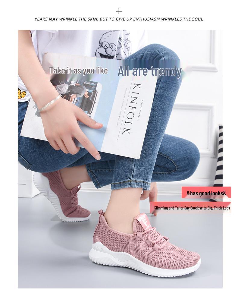 Jinshiyuan Women's Lightweight Mesh Running Shoes - Breathable, Comfortable Fly-Knit Casual Sneakers