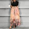 Women's Floral Print High Waist Fashionable And Elegant Dress