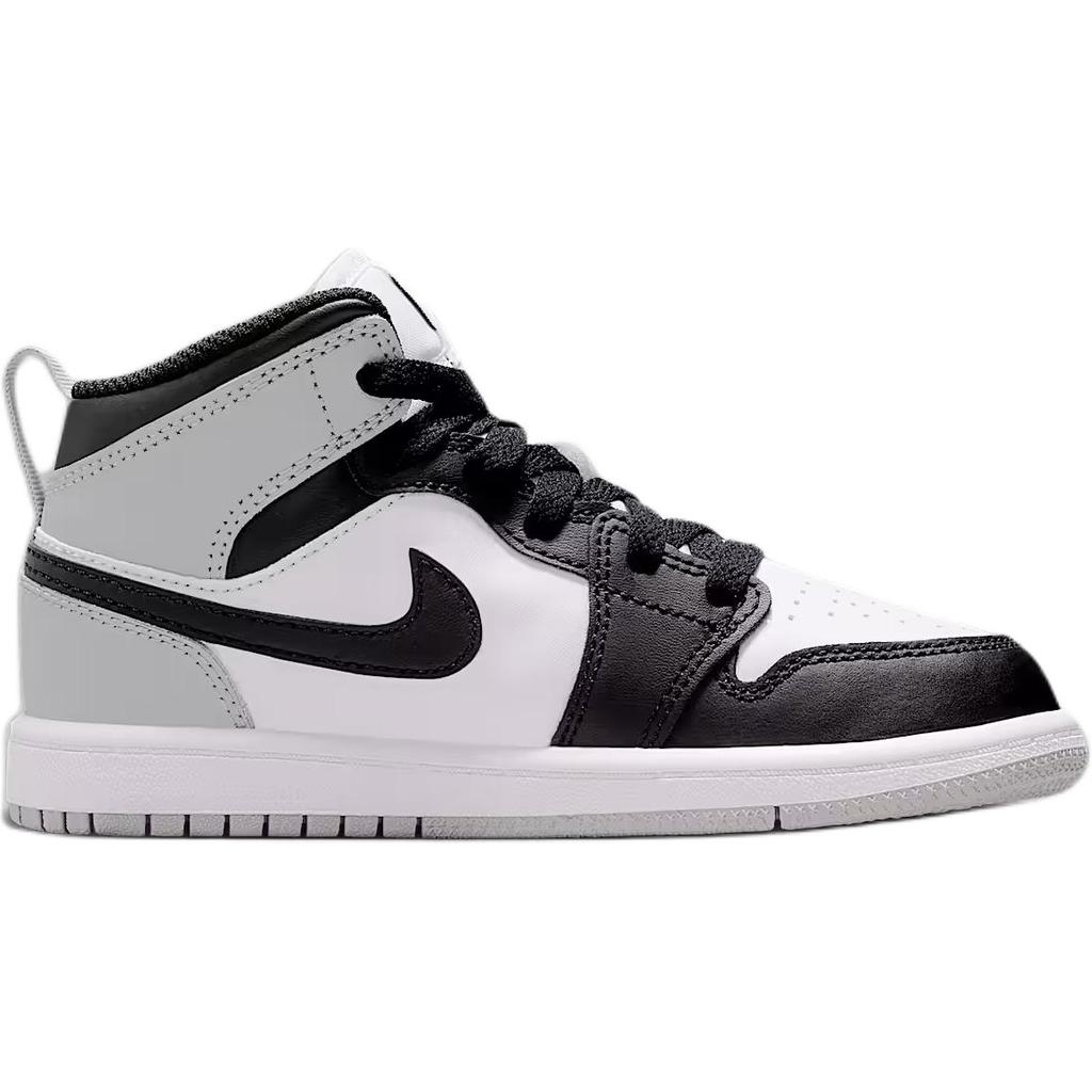 Air Jordan 1 Mid PS Barons Kids Sneakers White Light-Smoke-Grey Black DQ8424-101