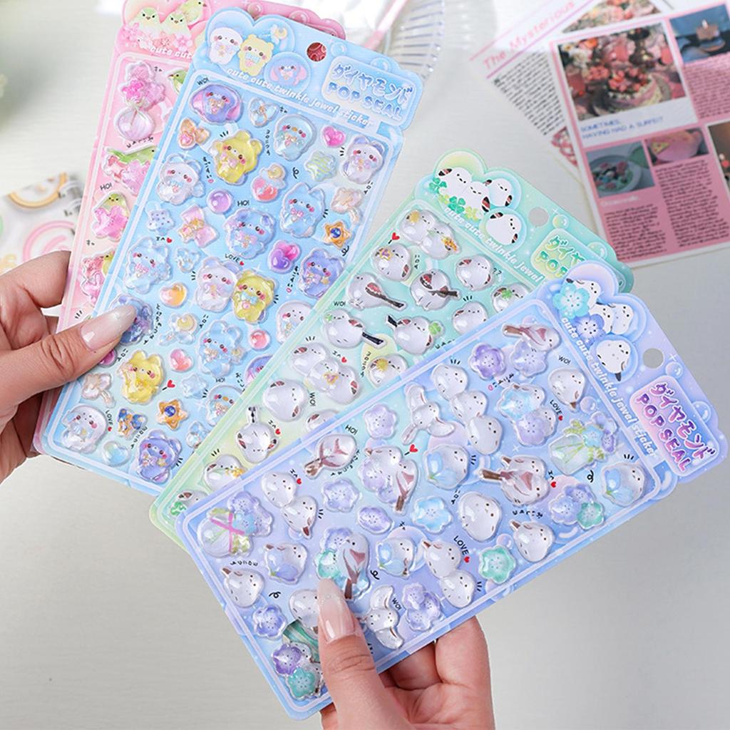 1pc Japanese 3D Embossed Funny Stickers Cartoon Cute Bird Decompressed Decorative Stickers DIY Stickers Notebook Laptop