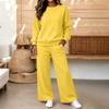 Conjunto Casual de Sudadera con Cuello Redondo y Pantalones para Mujer para Otoño Invierno