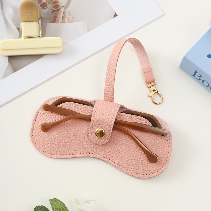 Fashionable Retro Myopia & Sunglasses Case with Portable Buckle - Simple Glasses Storage Bag