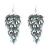 2 Pieces Artificial Pine Branch Teardrop with Pine Cones Seasonal Hanging Decoration for Home Office or Event Holiday Setup